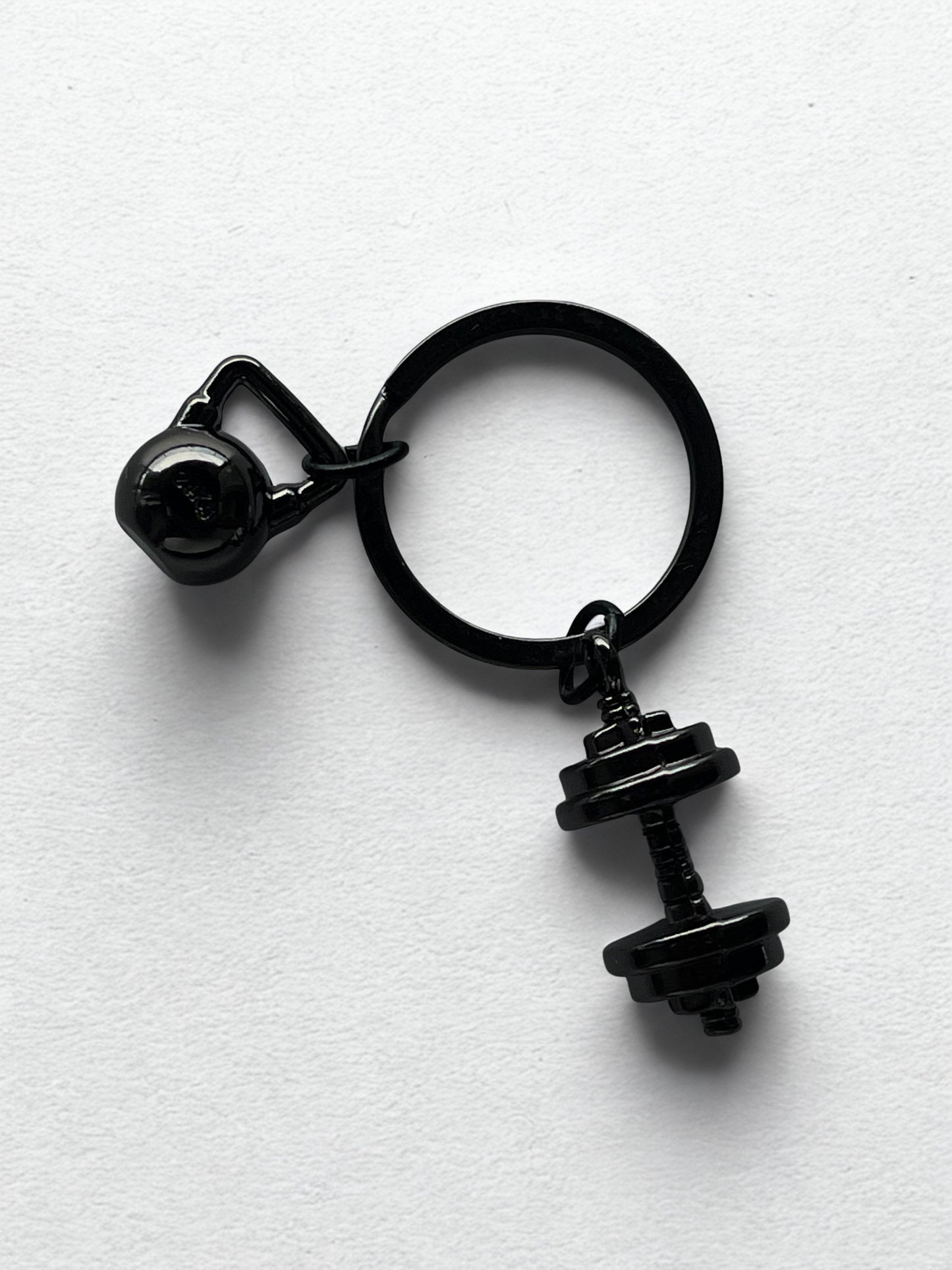 Barbell and Kettlebell keychain
